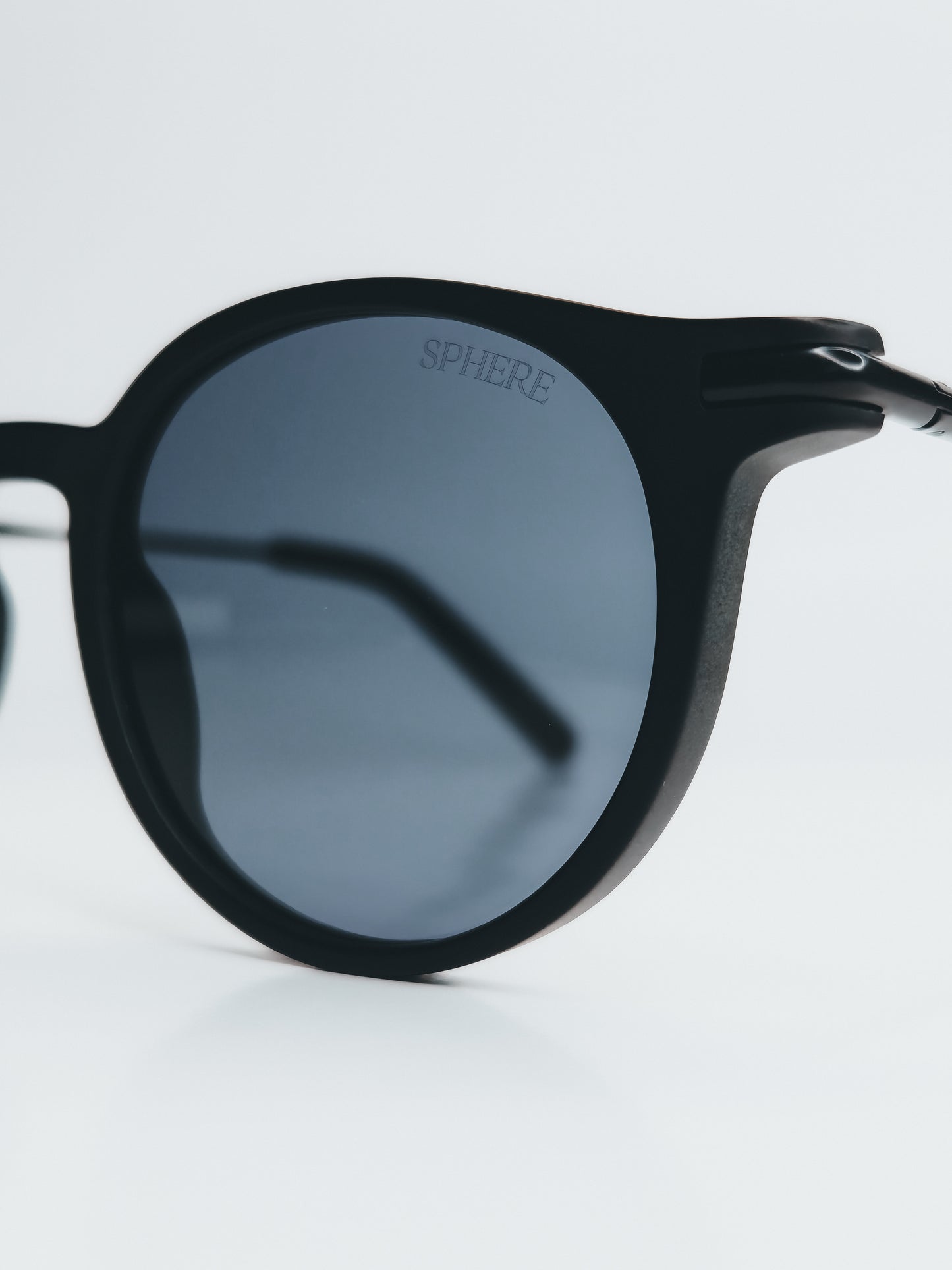 Sphere Matte Black/Blue Sunglasses | Premium Acetate, UV & Blue-Light