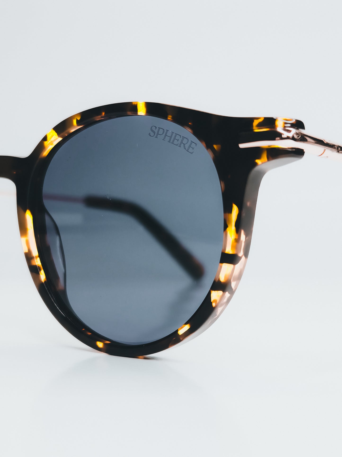 Sphere Tortoise/Blue Sunglasses | Premium Acetate, UV & Blue-Light