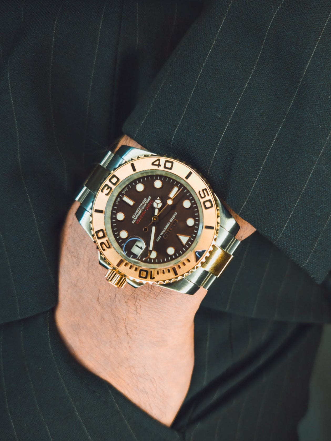 Sphere Custom Watch – Inspired by Yacht-Master – Powered by Seiko NH35 - Chocolate Two Tones