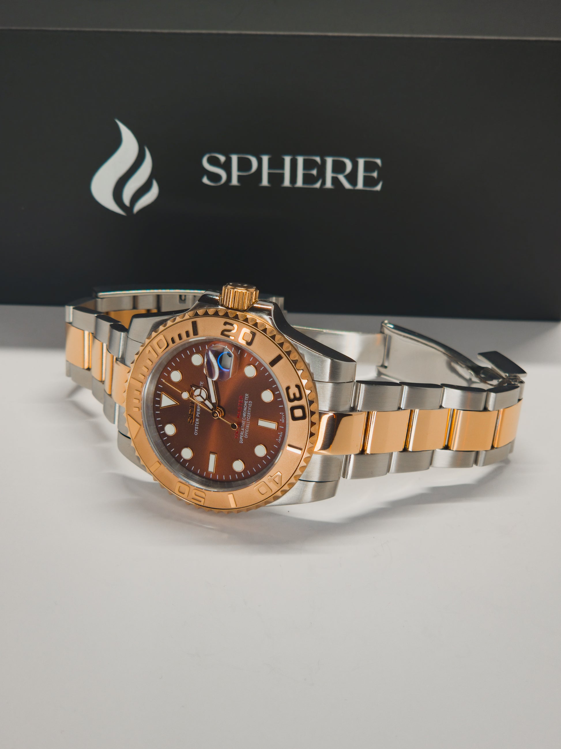 Sphere Custom Watch – Inspired by Yacht-Master – Powered by Seiko NH35 - Chocolate Two Tones